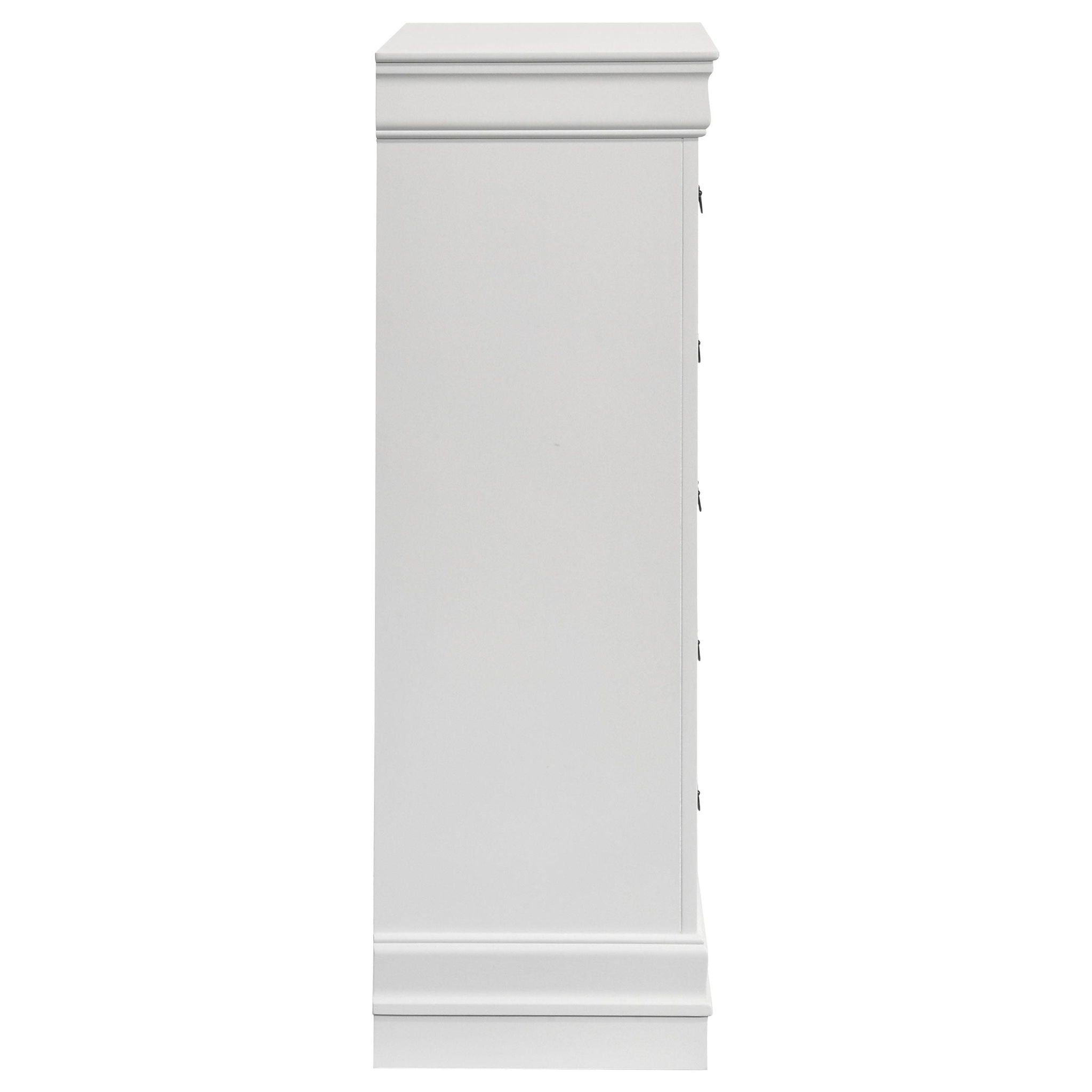 Louis Philippe 5-drawer Bedroom Chest White