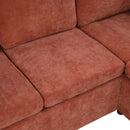 Modern L Shaped Sectional Sofa Bed With Hidden Storage Chenille Upholstery