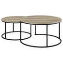 Lainey - 2 Piece Round Faux Marble Nesting Coffee Table