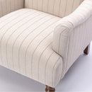 Sylvia - Striped Arm Chair - Natural