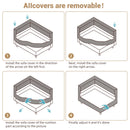 Modern Comfy Upholstered 4 Seat Sofa Cloud Couch,Deep Seat With Soft Pillows