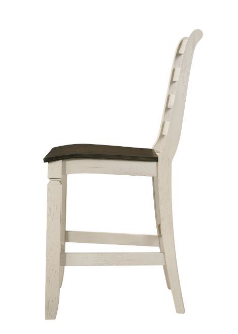 Tasnim - Counter Height Chair (Set of 2) - Oak & Antique White Finish - Atlantic Fine Furniture Inc