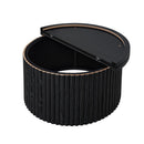 Coffee Table, Round Coffee Table, Modern Side Tables Accent End Table For Living Room, Apartment - Black