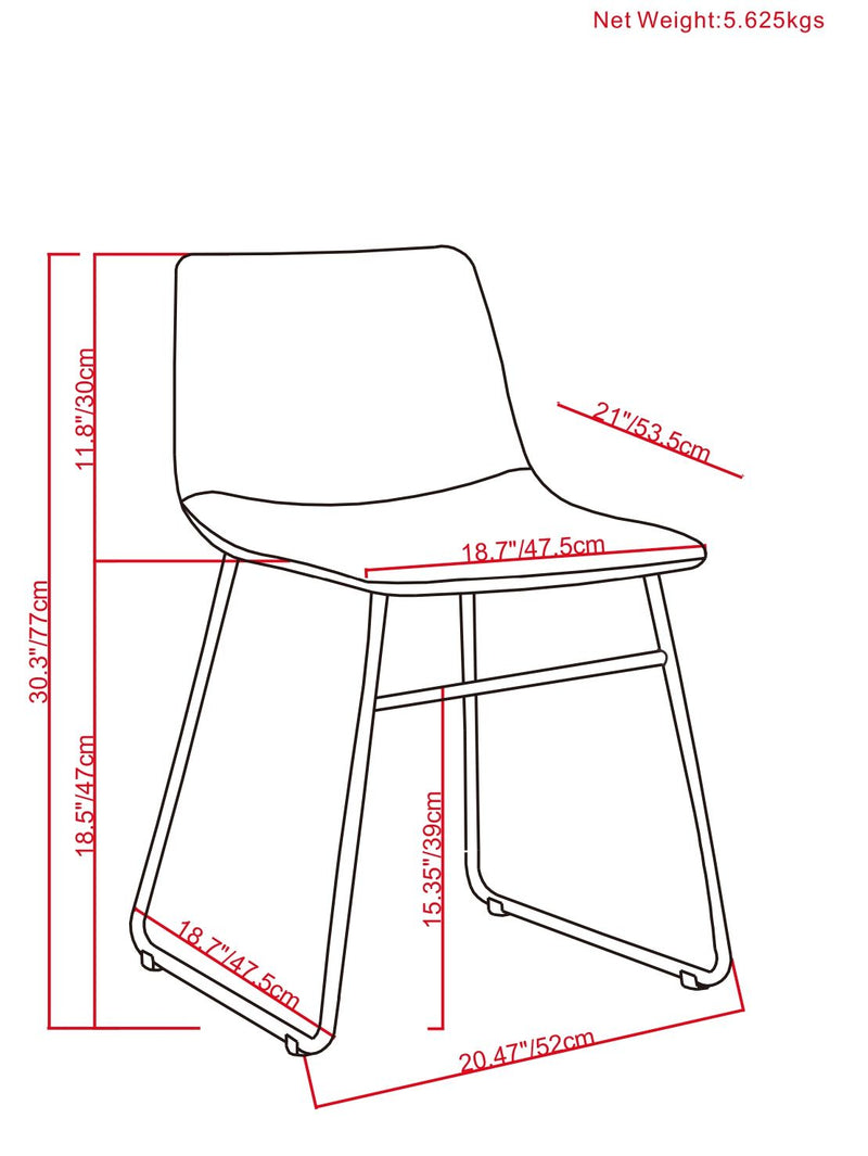 Warner - Dining Chair (Set of 2) - Distressed Brown