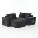 L-Shaped Sectional Sofa Couch With Chaise, Extra Deep Seats