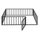 Metal Floor Bed Frame With Fence And Door