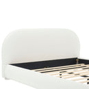 Upholstered Simple Modern Bedroom Bed With Curved Headboard