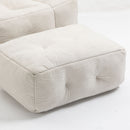 Modern Indoor Fluffy Bean Bag Chair With Memory Foam And Ottoman, Super Soft