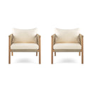 Modern Outdoor Woven Lounge Chair With Solid Frame And Cushions