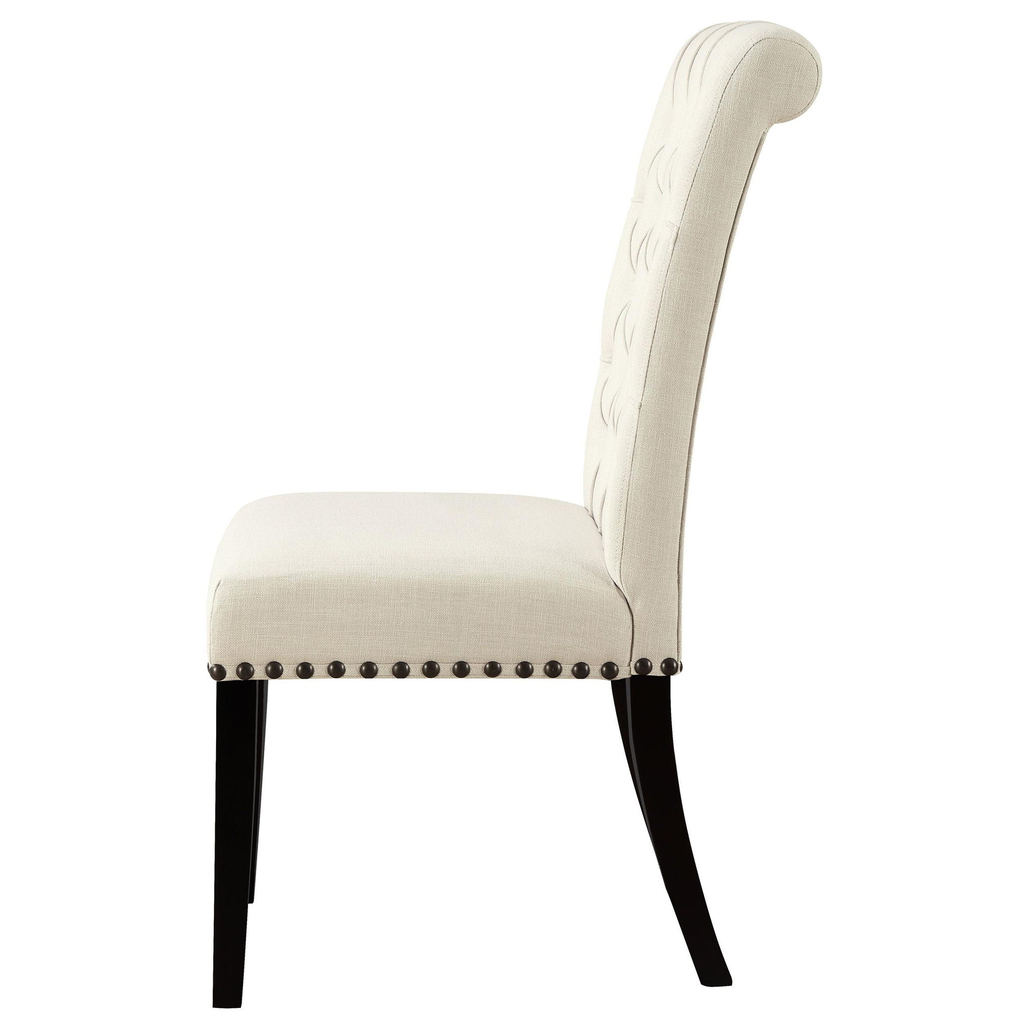 Alana Fabric Upholstered Dining Side Chair Beige (Set of 2) - Atlantic Fine Furniture Melbourne FL