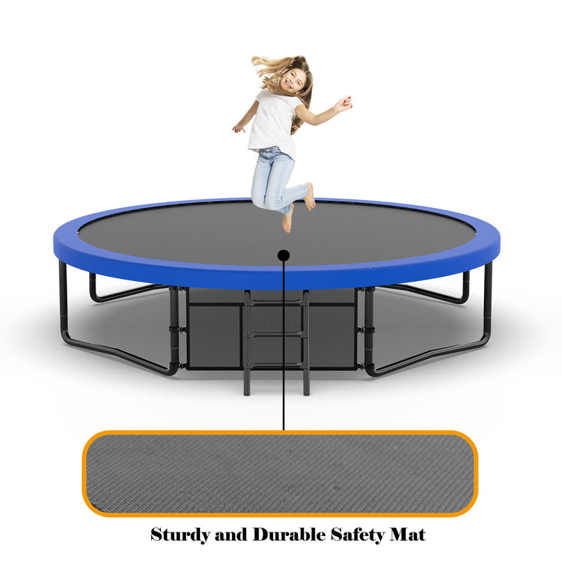 Trampoline With Enclosure, Recreational Trampolines With Ladder And Antirust Coating, Astm Approval Outdoor Trampoline For Kids