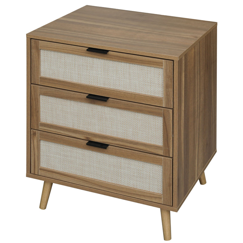 3 Drawer Cabinet, Suitable For Bedroom, Living Room, Study - Walnut