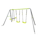 Xns081 Interesting Swingset With Plastic Safe Swing Set 440Lbs For Outdoor Playground For Age 3+ With Face To Face Without Tee - Lime Green