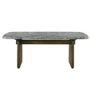 Dillon - Dining Table With Marble Top - Natural / Walnut