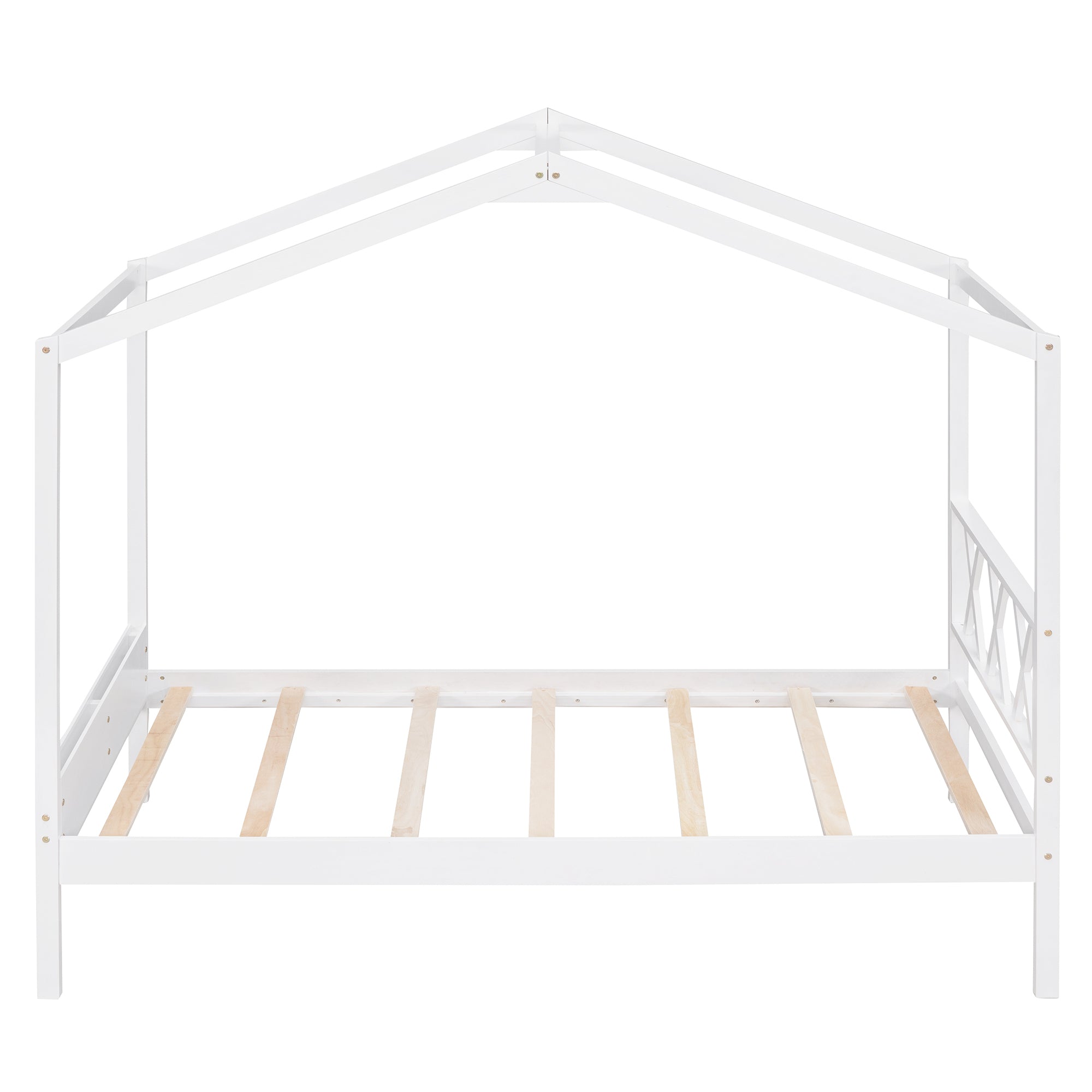 Twin Size Wood House Bed with Storage Space, White(OLD SKU: LP000001AAK) - Atlantic Fine Furniture Melbourne FL