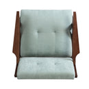Modern Accent Chair With Plush Cushions, Angled Arm Design - Green