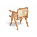 Chandigarh Farmhouse Style Cane Upholstered Dining Chairs (Set of 2)