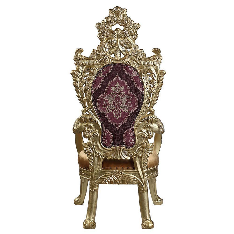 Bernadette - Arm Chair (Set of 2) - Pattern Fabric & Gold