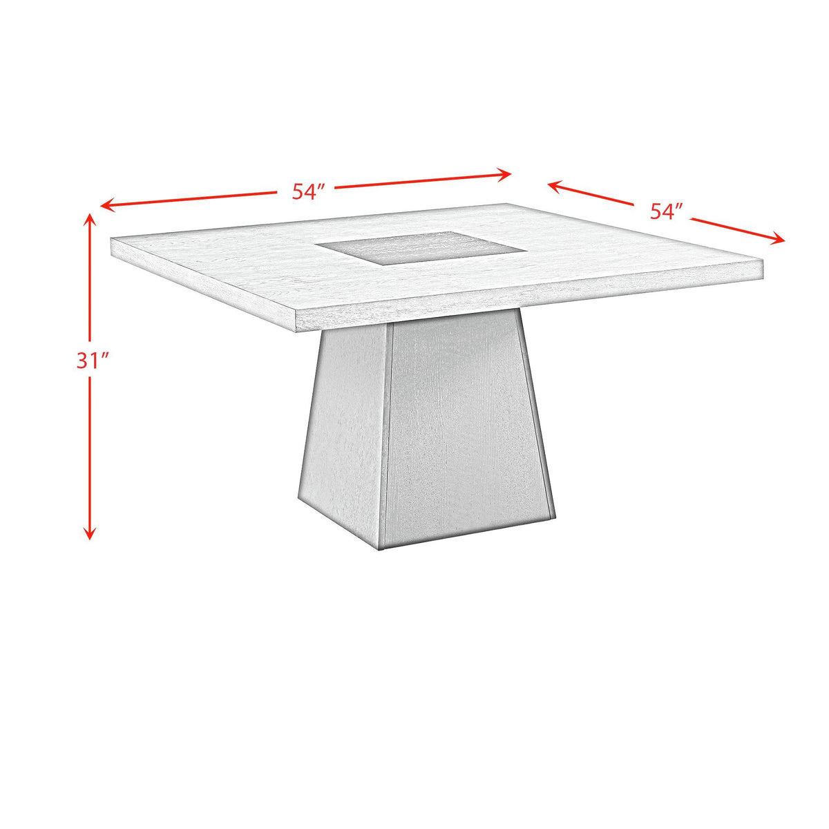 Jemma Standard Height Dining Set in Light Brown by Elements International, view 16