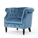 Celestialis - Upholstered Club Chair With Tub Design And Rolled Recessed Armrests