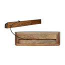 Wall Mounted Rounded Nightstand - Oak