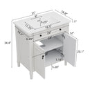 Vintage Bathroom Vanity With Sink, Rustic Cabinet With Soft Close Doors