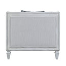 Katia - Chair With Pillow - Light Gray Linen & Weathered White