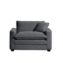Modern Classic Corduroy Fabric Single Chair Deep Seat Sofa With Pillow