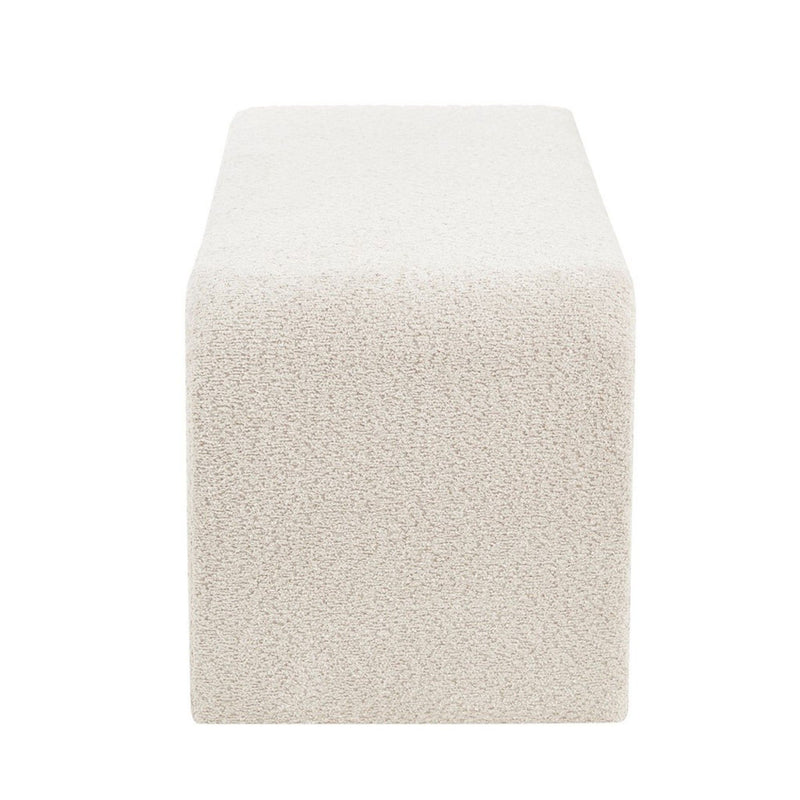 Modern Contemporary Boucle Waterfall Bench