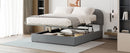 Upholstered Platform Bed With Hydraulic Storage System