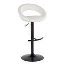 Posh - Contemporary Adjustable Barstool With Swivel & Rounded T Footrest (Set of 2)