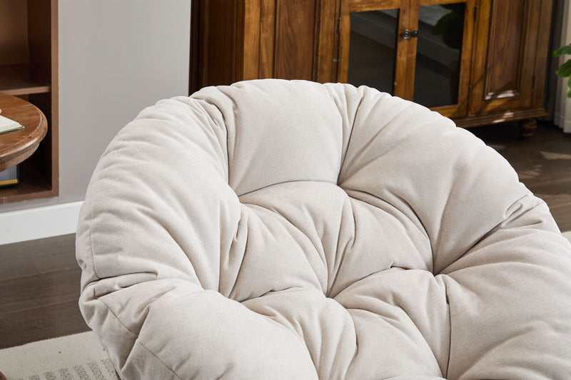 Oversized Swivel Accent Chair, 360 Swivel Barrel Chair, Papasan Chair For Living Room Bedroom