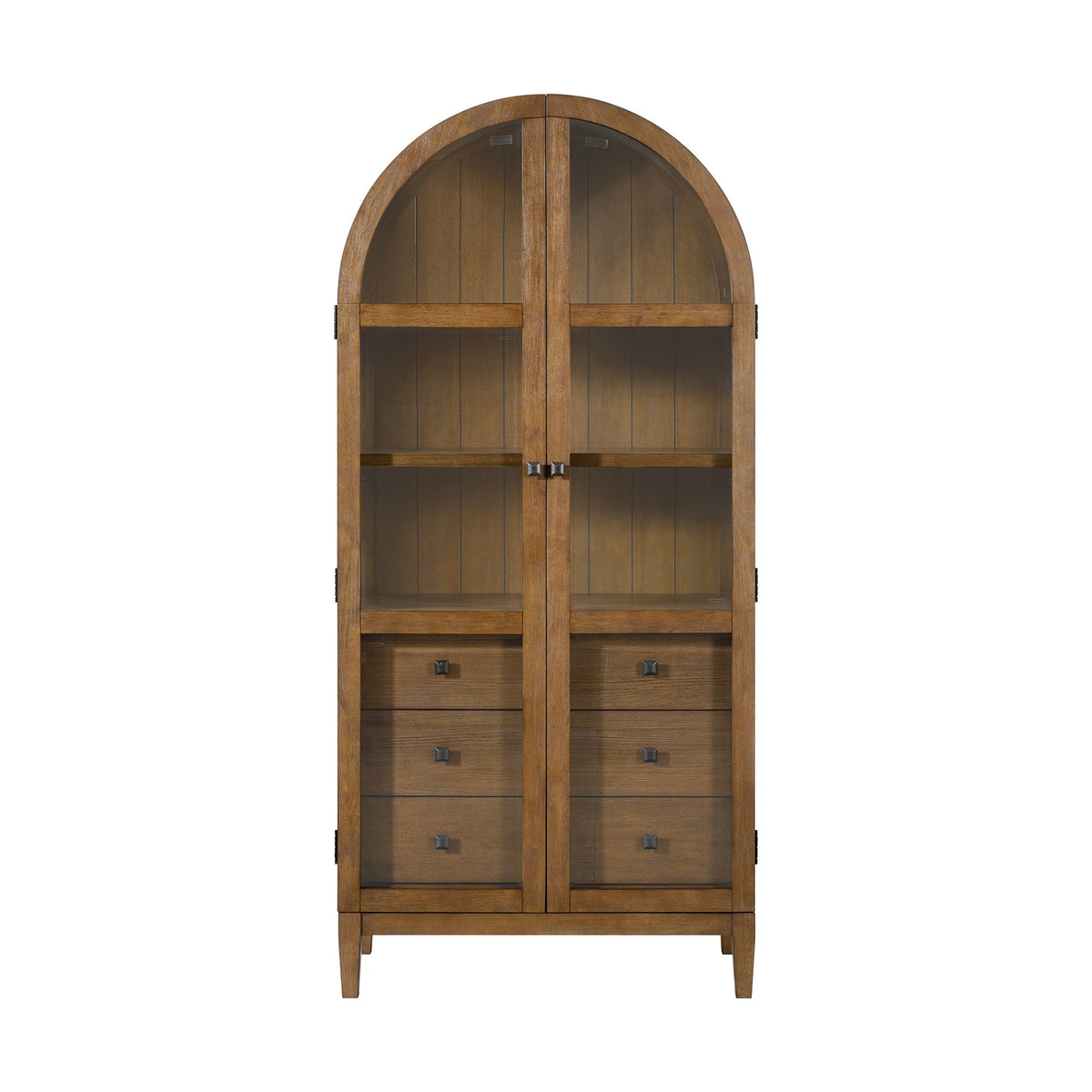 Portico Display Cabinet in Brown Oak by Elements International, view 6
