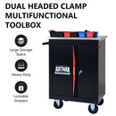 Double Door Clapboardl Multi Function Tool Cart - Black / Red