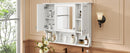 Wall Mounted Bathroom Medicine Wall Cabinet With Mirror & Open Shelves