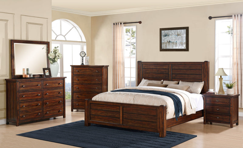 Dawson Creek - Queen Panel Bed - Chestnut