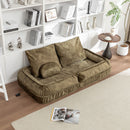 Upholstered Human Dog Bed And Pets, Bean Bag Floor Sofa With Massage Pillow, 5 Adjustable Positions & 2 Soft Pillows