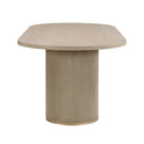 Modern Rustic Oval Dining Table With Double Pedestal Base