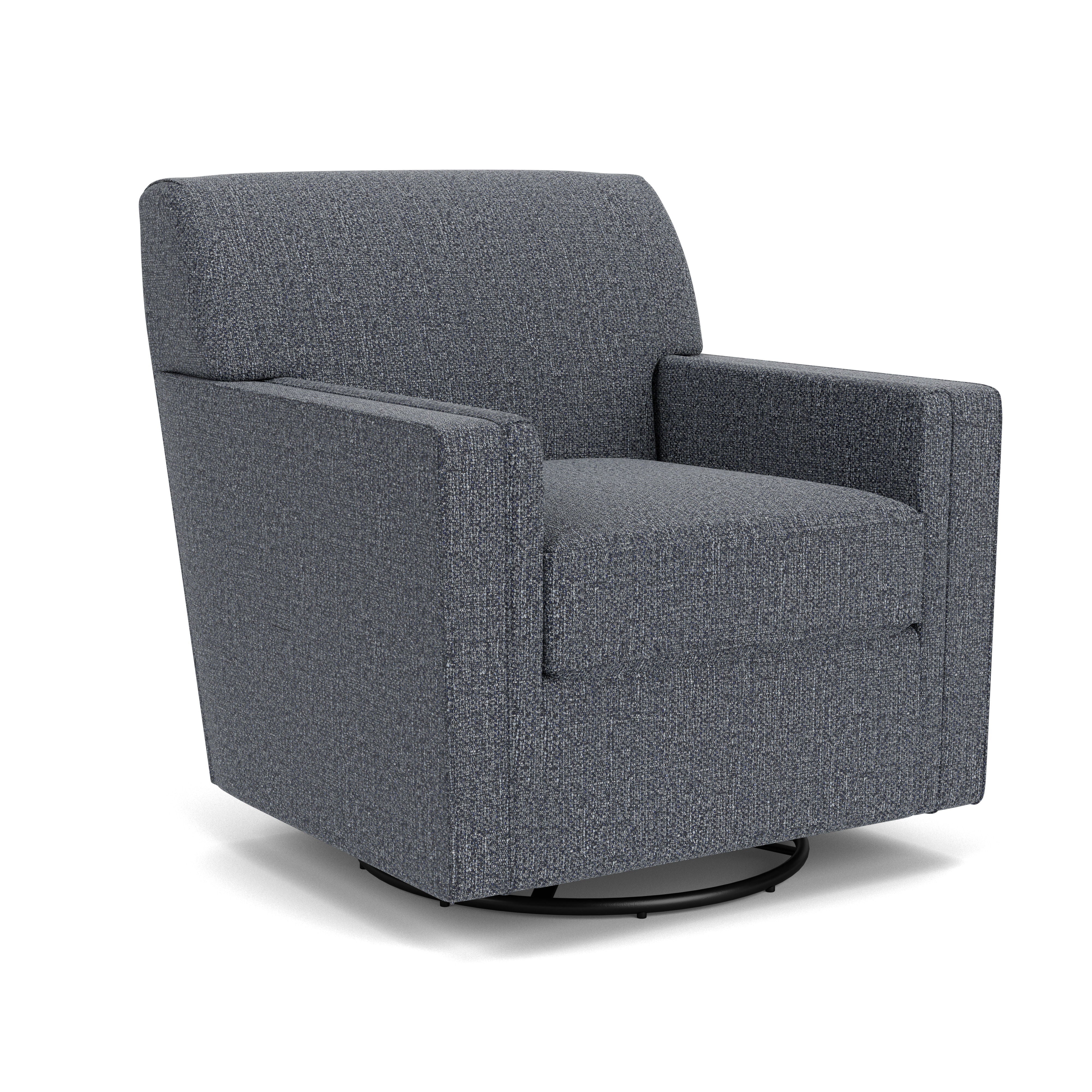 Nora - Swivel Chair - Dark Gray - Atlantic Fine Furniture Inc