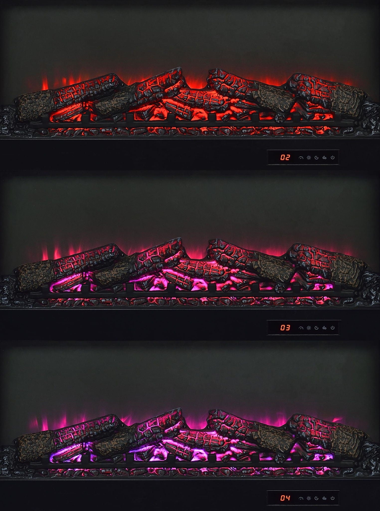 Havering 71-inch TV Stand Fireplace Media Console Dark Pine