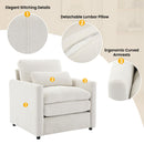 Cozy Upholstered Plush Cushion Armchair For Living Room