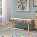 Prytania - Boho Handmade Fabric Upholstered Bench