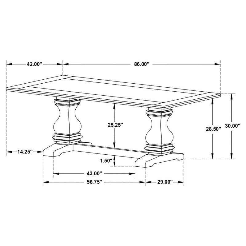 Parkins - 5 Piece Traditional Dining Set