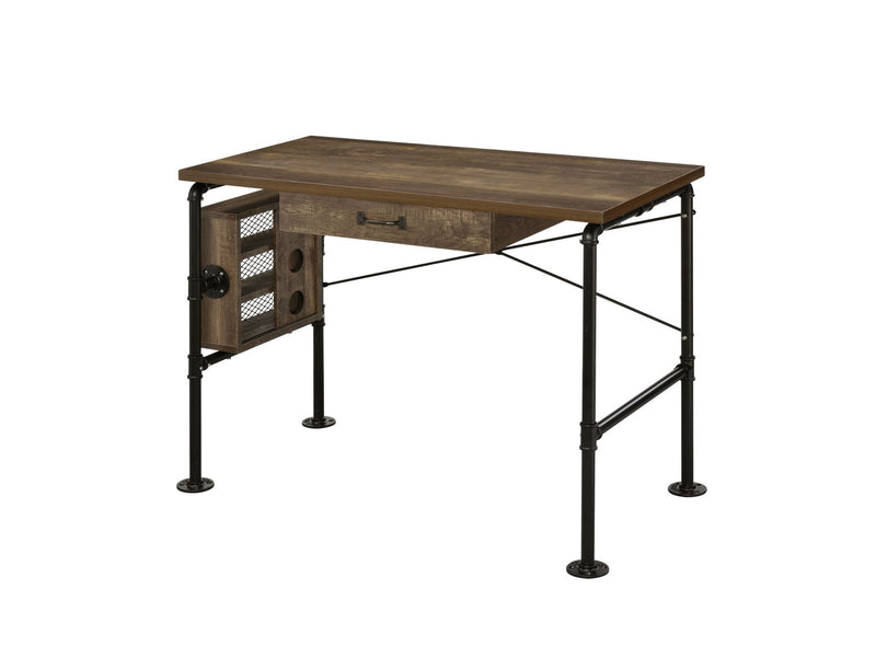 Endang - Writing Desk - Weathered Oak / Black