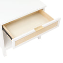 Blake - Cane 1 Drawer Nightstand With Cane Front - White