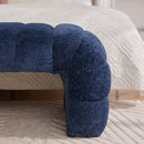 Modern Upholstered Armless Bed Bench With Channel Tufted Design