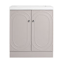 Contemporary Freestanding Bathroom Vanity With Resin Sink & Soft-Close Cabinet Doors