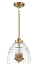 Ember - 3 Candle Lights Chain Pendant - Clear / Gold