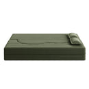 Convertible Plush Corduroy Foam-Filled Sleeper Sofa Bed With 2 Pillows