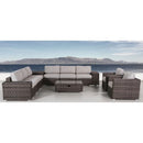 Stylish Rattan Wicker Person Seating Group With Premium Sunbrella Cushions Perfect For Outdoor Entertaining